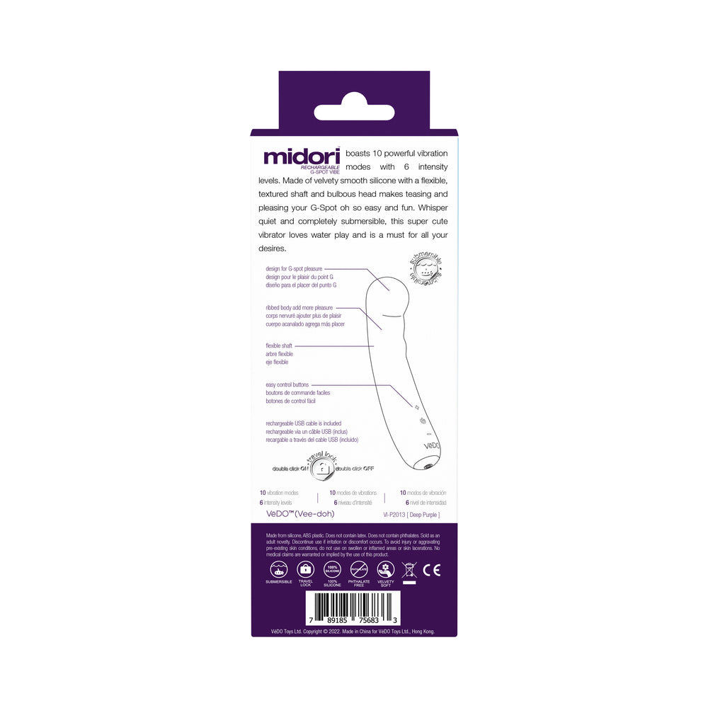 VEDO - MIDORI RECHARGEABLE G-SPOT VIBE DEEP PURPLE