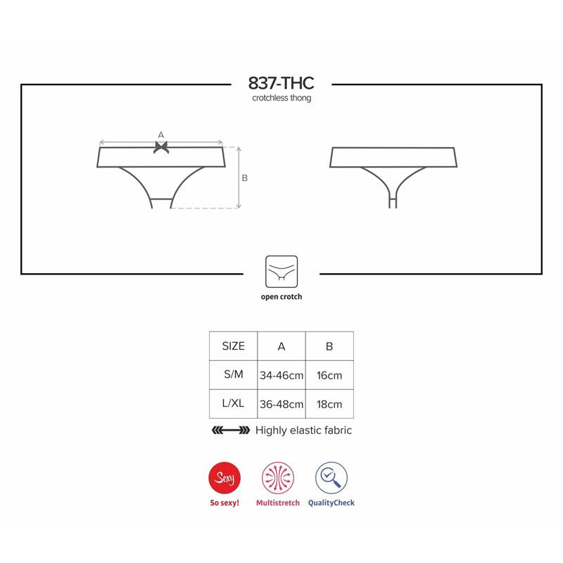 OBSESSIVE - 837-THC-1 TANGA ABIERTO COLOR