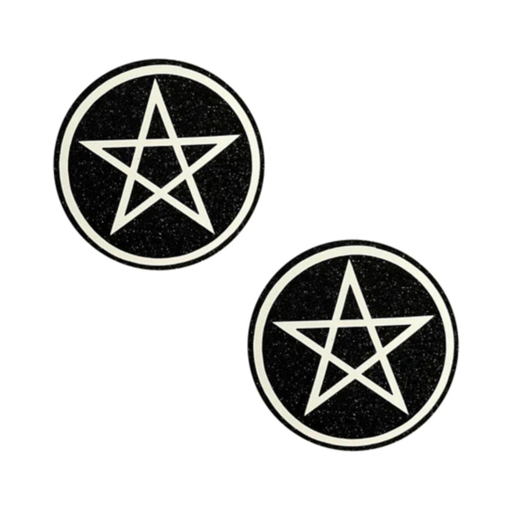 NEVA NUDE - PASTY WICCA PRETO COM GLITTER