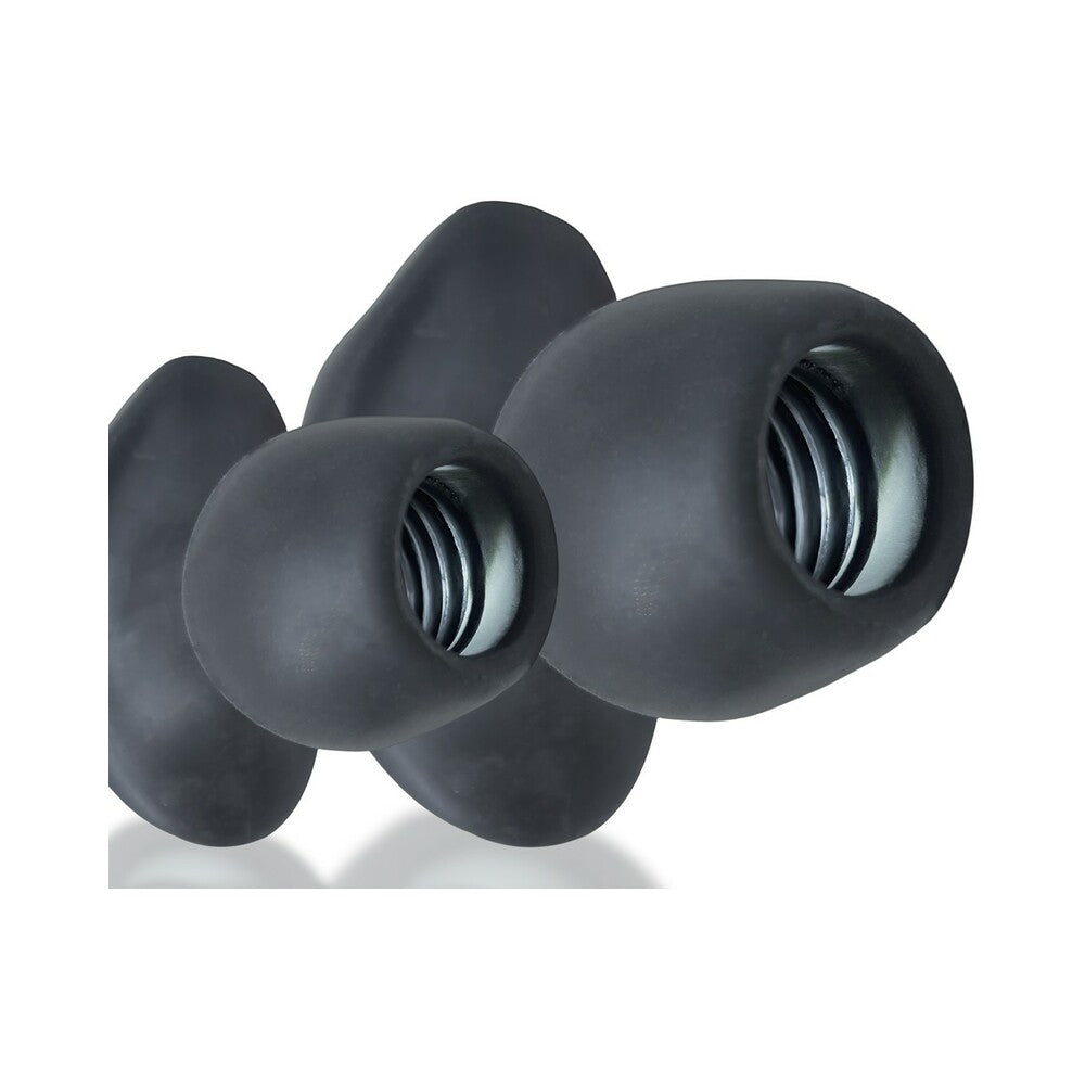 OXBALLS - MORPHHOLE-2 GAPER PLUG LARGE BLACK ICE