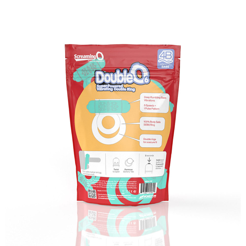 SCREAMING O - 4B DOUBLEO 6 ANEL PENIAN DUPLO VIBRATÓRIO KIWI
