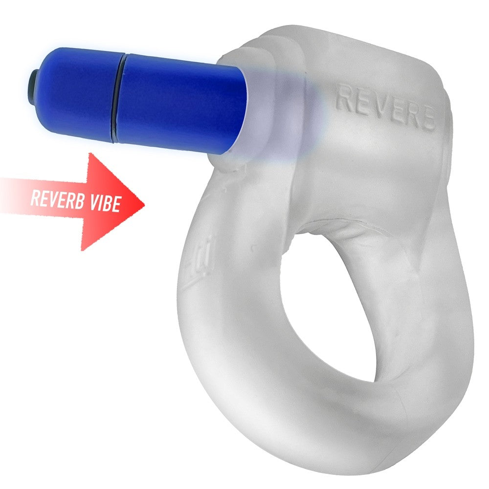 OXBALLS - HUNKYJUNK REVRING COCKRING WITH BULLET VIBRATOR CLEAR ICE