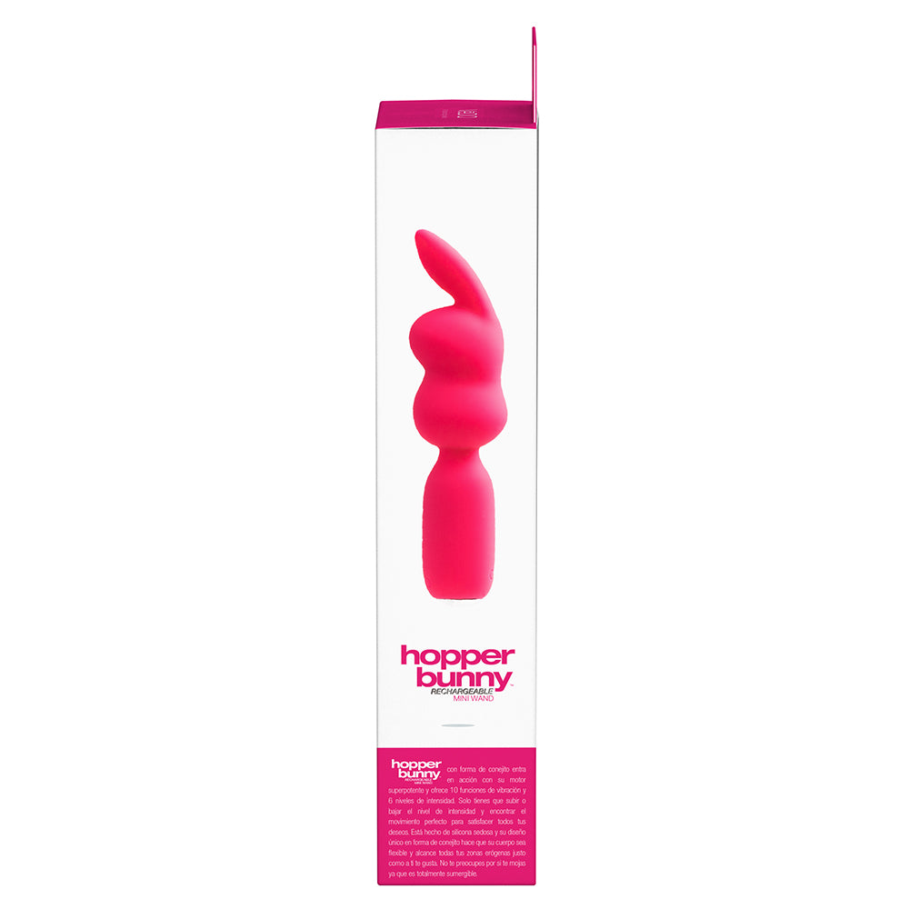 VEDO - HOPPER BUNNY RECHARGEABLE SILICONE MINI WAND VIBRATOR PINK