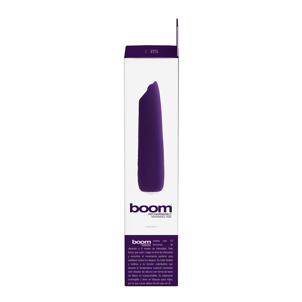 VEDO - VIBRADOR SLIMLINE DE SILICONE RECARREGÁVEL COM AQUECIMENTO BOOM