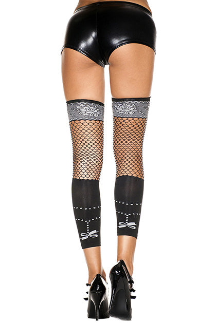 MUSIC LEGS - LEGGINGS RED CON DIBUJO NEGRAS