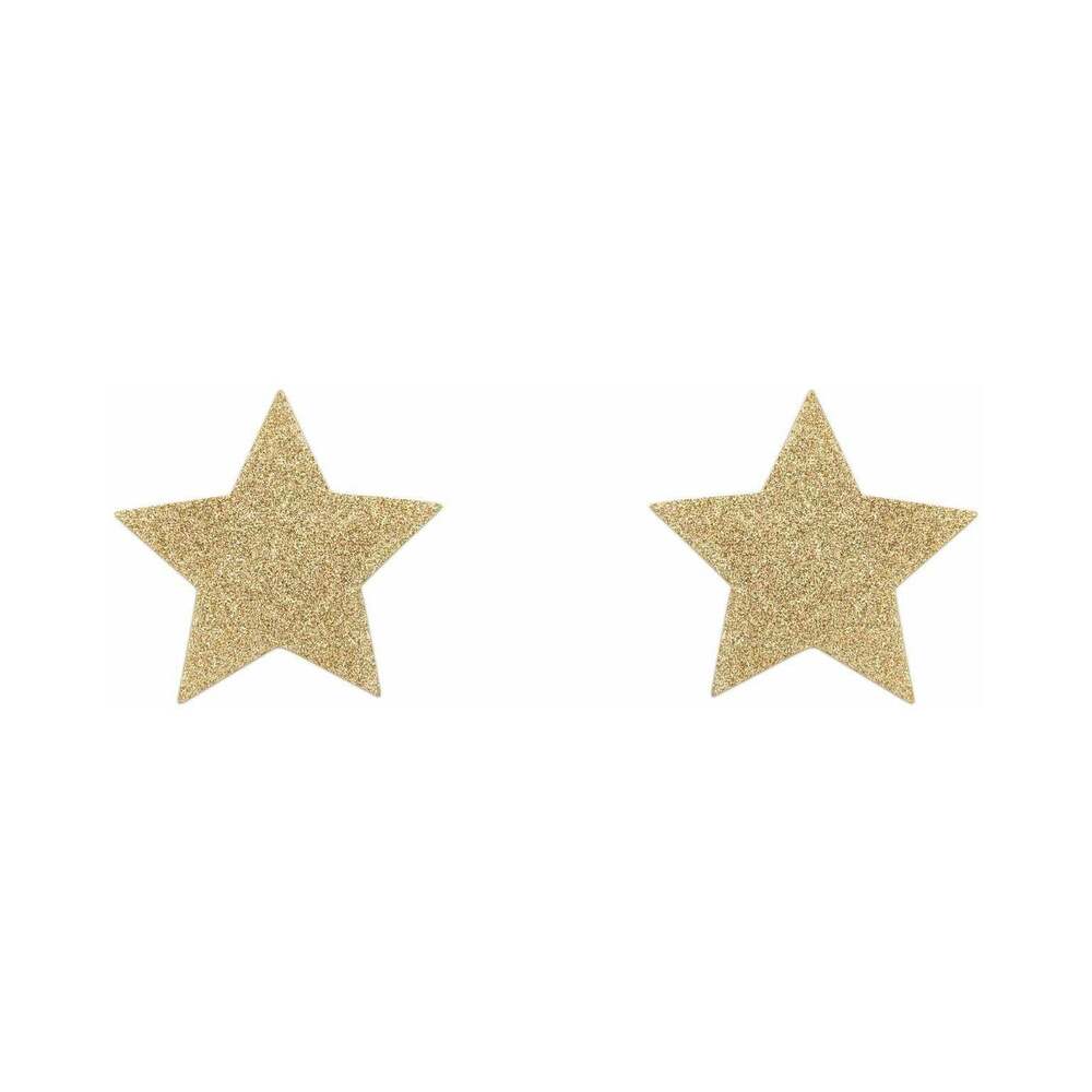 BIJOUX INDISCRETS - COBRE-MAMILOS COM GLITTER REUTILIZÁVEIS FLASH ESTRELA