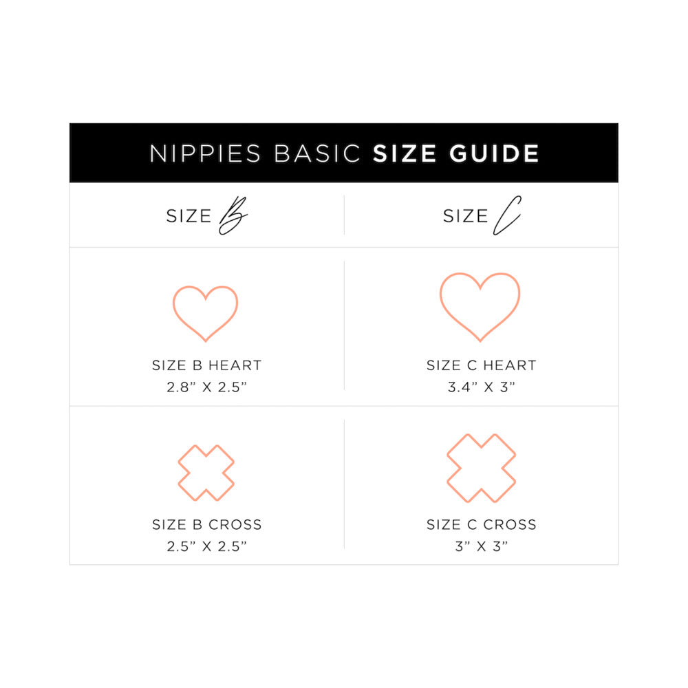 BRISTOLS 6 - NIPPIES BASIC BLACK CROSSES PASTIES SIZE C