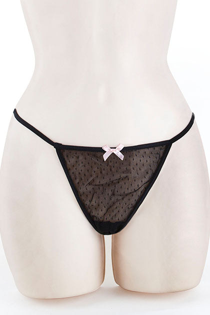 EXPOSED - CHEMISE & G, DOT MESH BLACK L
