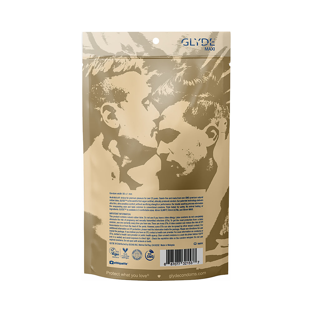 GLYDE CONDOMS - PRESERVATIVOS DE LATEX GLYDE MAXI EMBALAGEM DE 36 UNIDADES