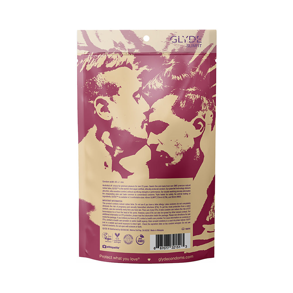 GLYDE - SLIMFIT LATEX CONDOMS 36-PACK