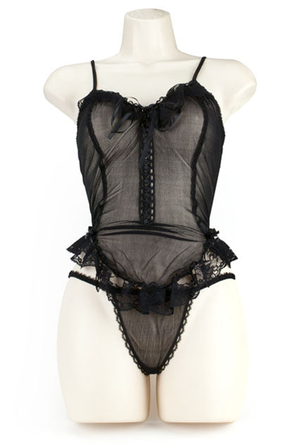EXPOSED - BABYDOLL TWIST/LACE NEGRO