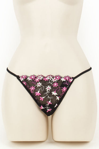 CHEMISE SET-DAISY LACE BLACK