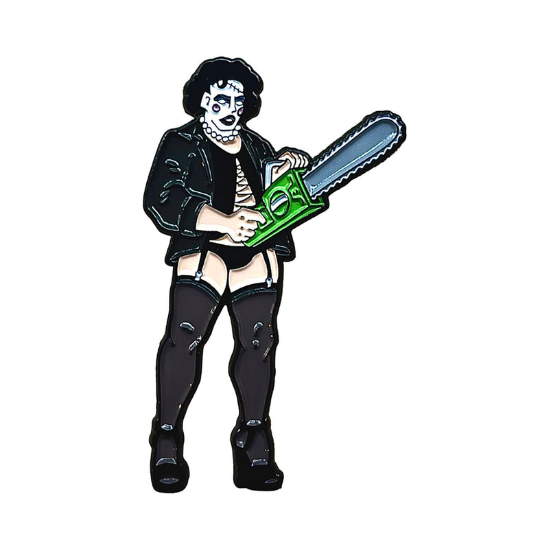 GEEKY & KINKY - ROCKY CHAINSAW FACE ENAMEL PIN