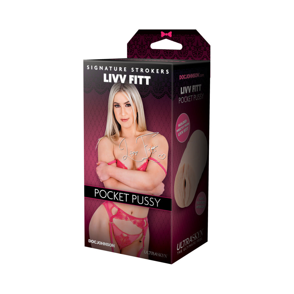 DOC JOHNSON - SIGNATURE STROKERS LIVV FITT ULTRASKYN POCKET PUSSY BAUNILHA
