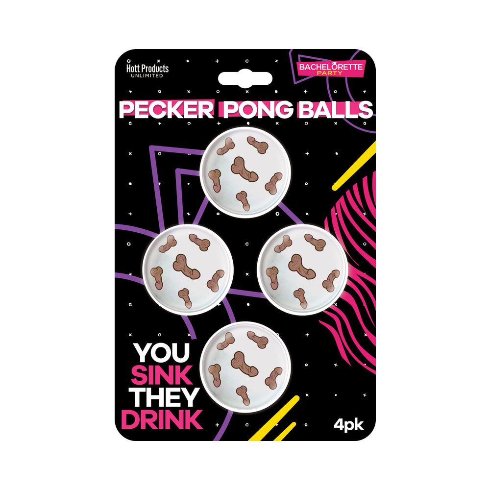 HOTT PRODUCTS - PECKER BEER PONG BALLS 4-PACK