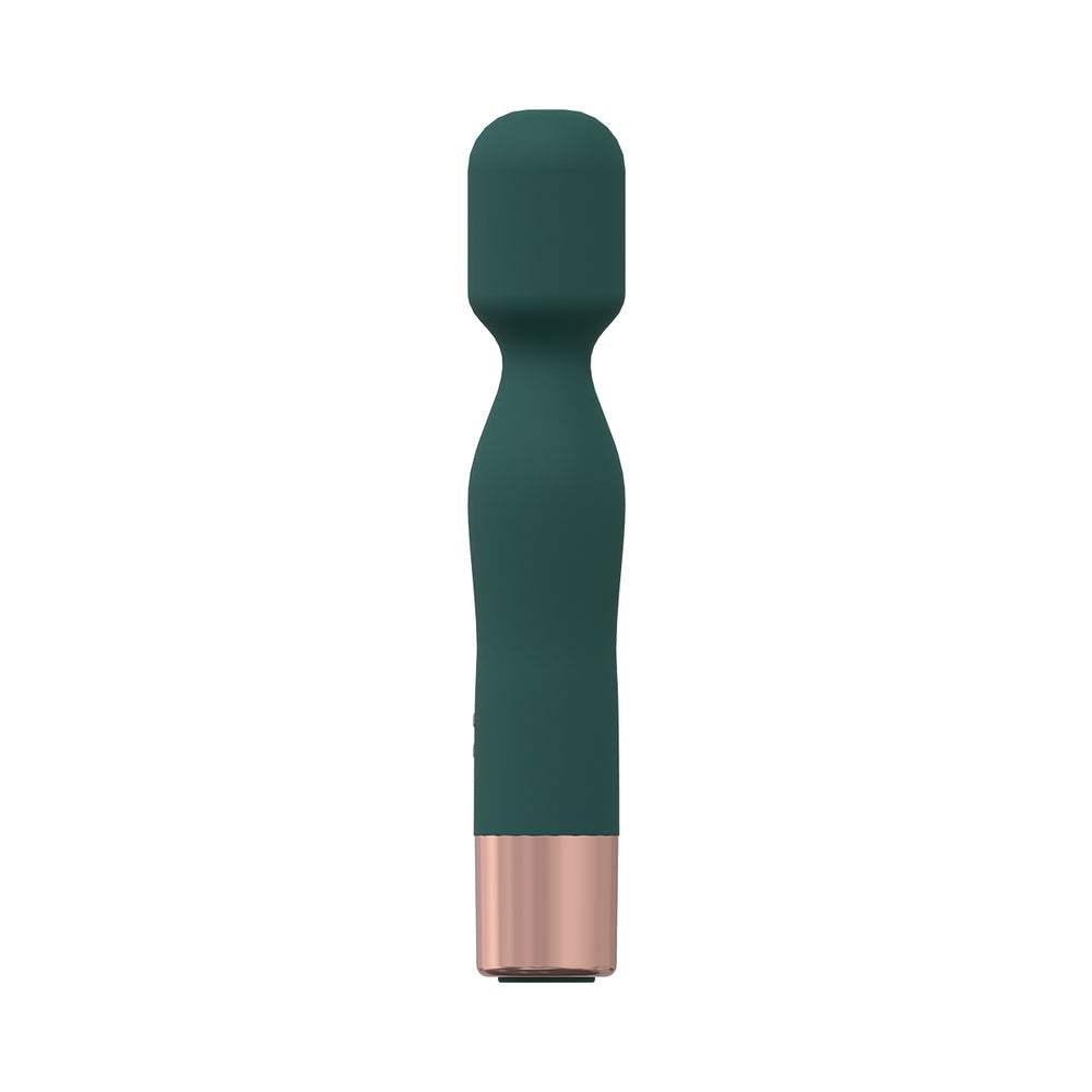 SHOTS - LOVELINE GLAMOUR MINI-VIBRADOR 10 VELOCIDADES SILICONE RECARREGÁVEL À PROVA DE ÁGUA VERDE FLORESTA