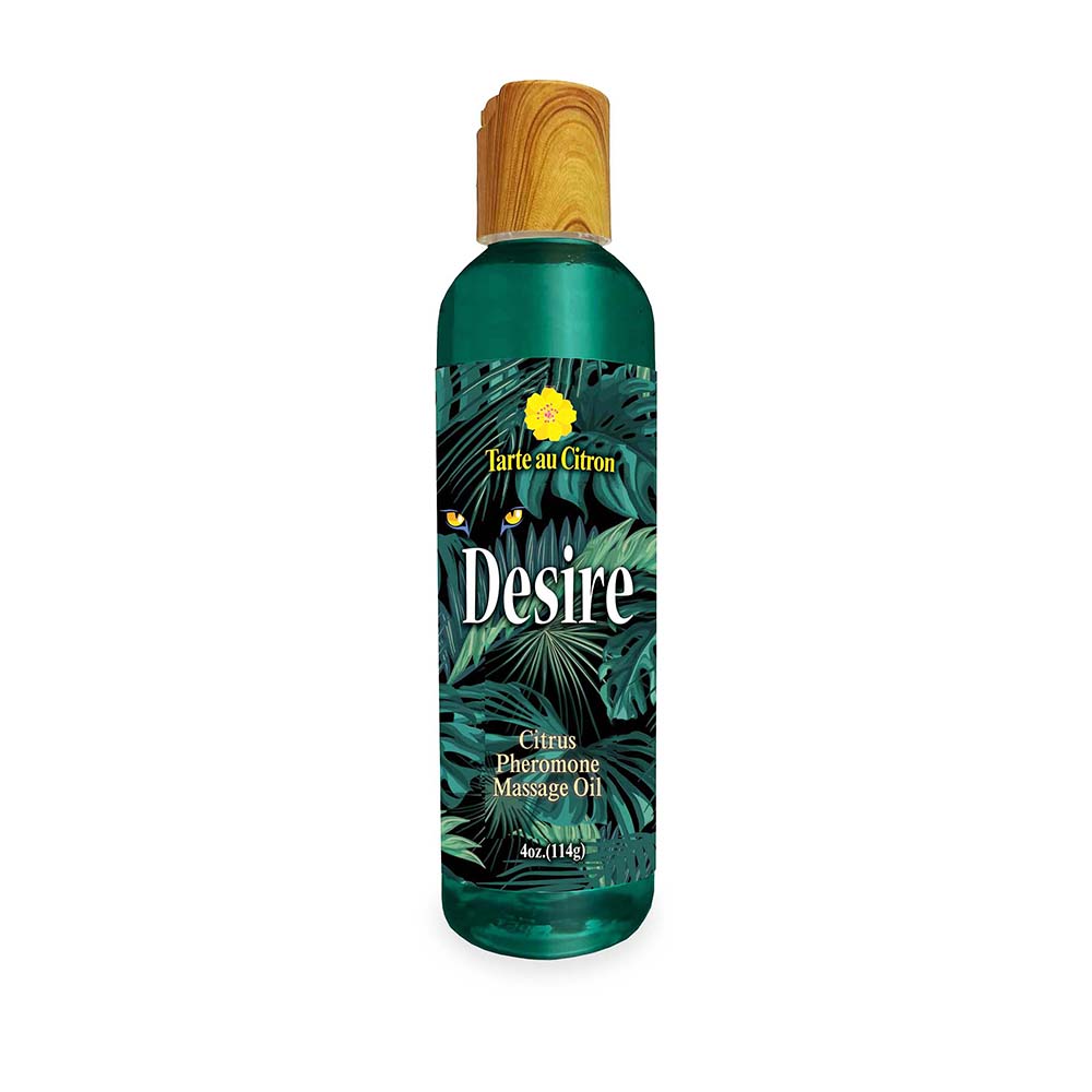 LITTLE GENIE - DESIRE PHEROMONE MASSAGE OIL CITRUS 4 OZ.