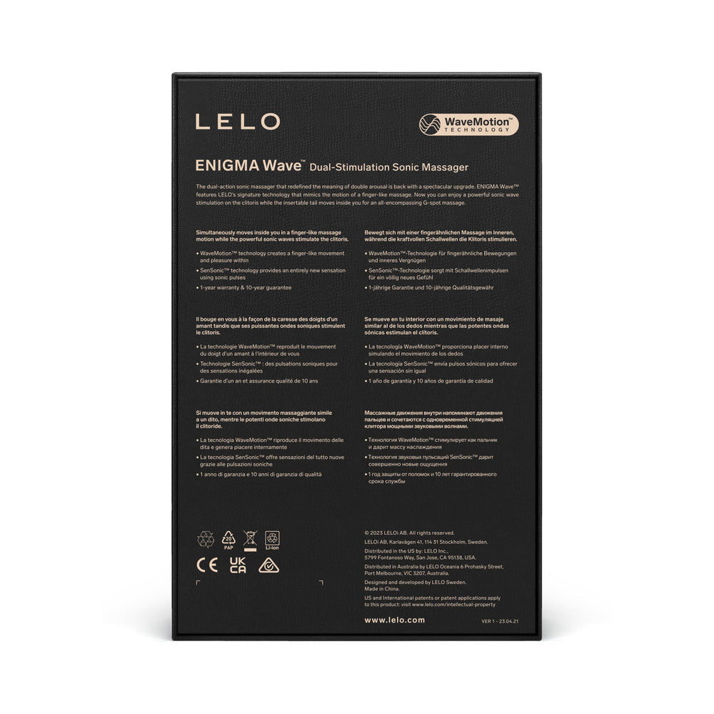 LELO - ENIGMA WAVE ESTIMULADOR DUPLO DE SUCÇÃO CYBER PURPLE