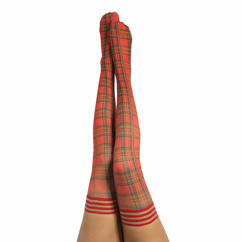 KIXIES - GRACE PLAID THIGH-HIGH VERMELHO TAMANHO A