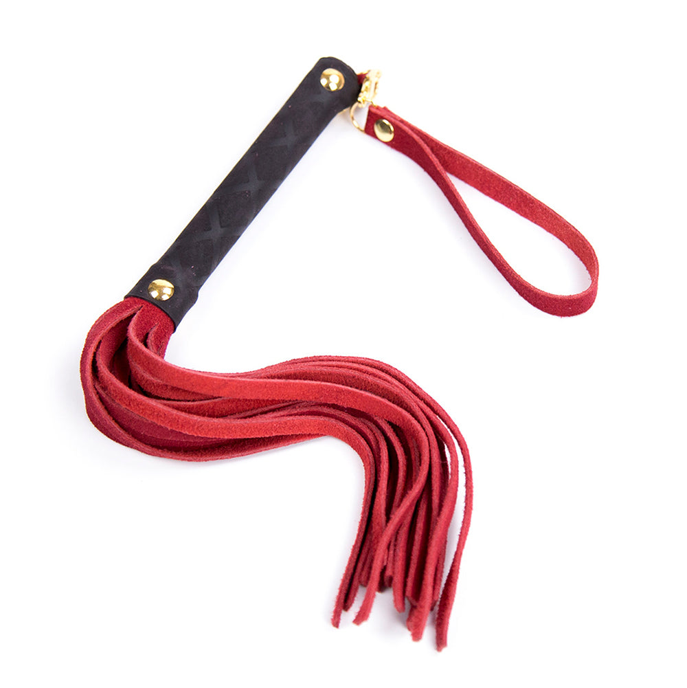 PLE'SUR - MINI LEATHER FLOGGER RED