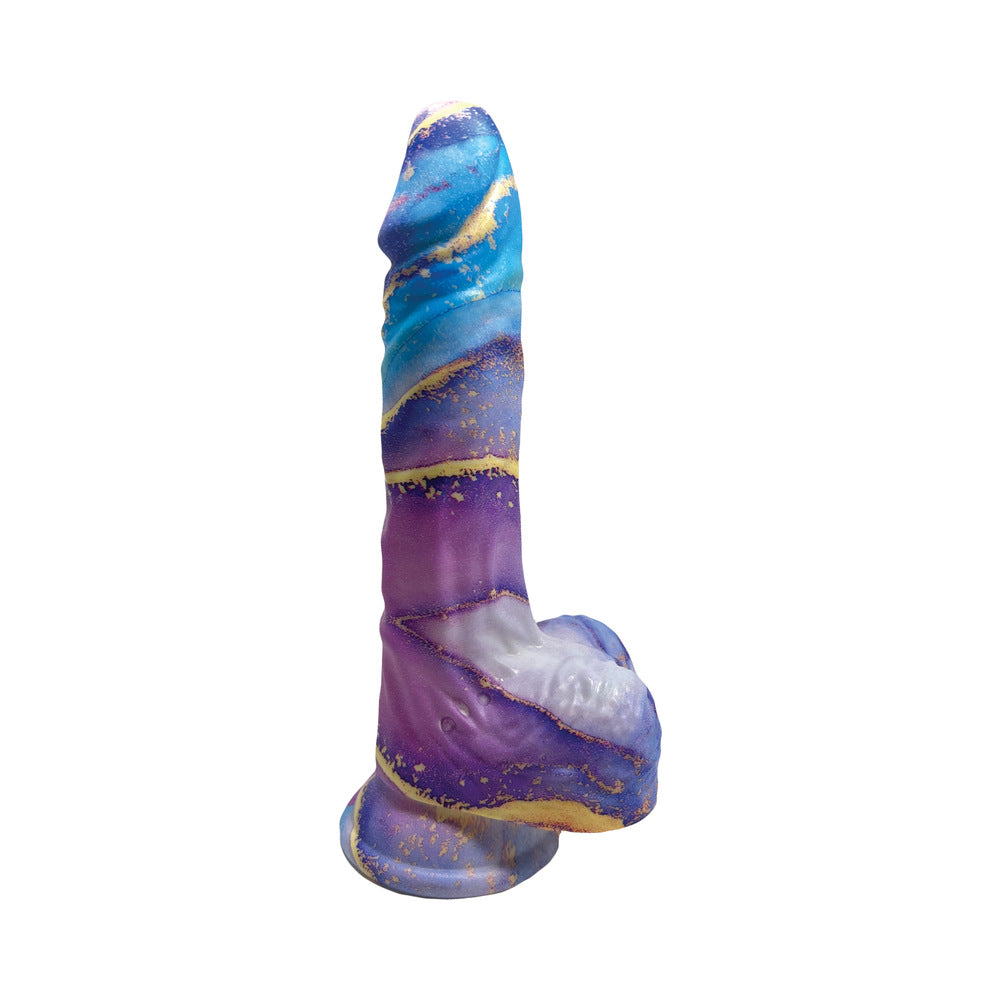 HOTT PRODUCTS - ROCK COCKS DILDO EM SILICONE MÁRMORE AFRODITE 8 POL.