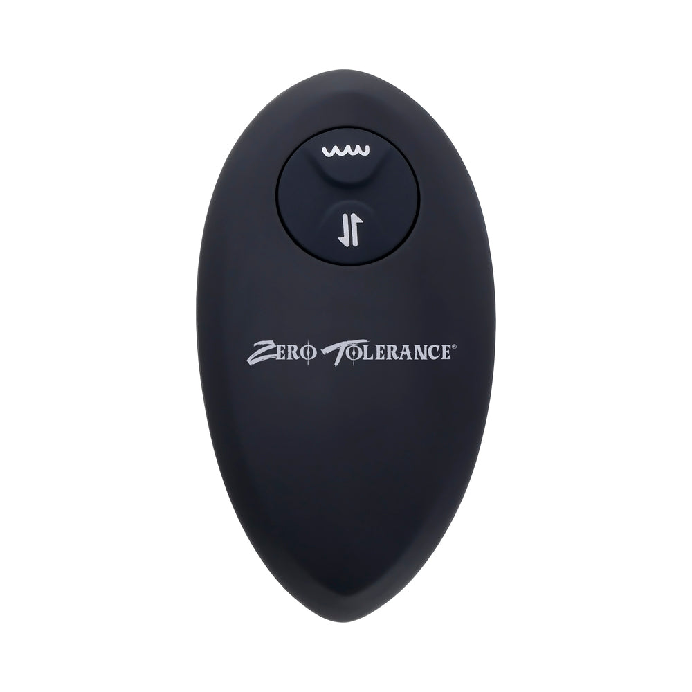 ZERO TOLERANCE - STRIKER RECHARGEABLE THRUSTING ANAL VIBE WITH REMOTE SILICONE BLACK