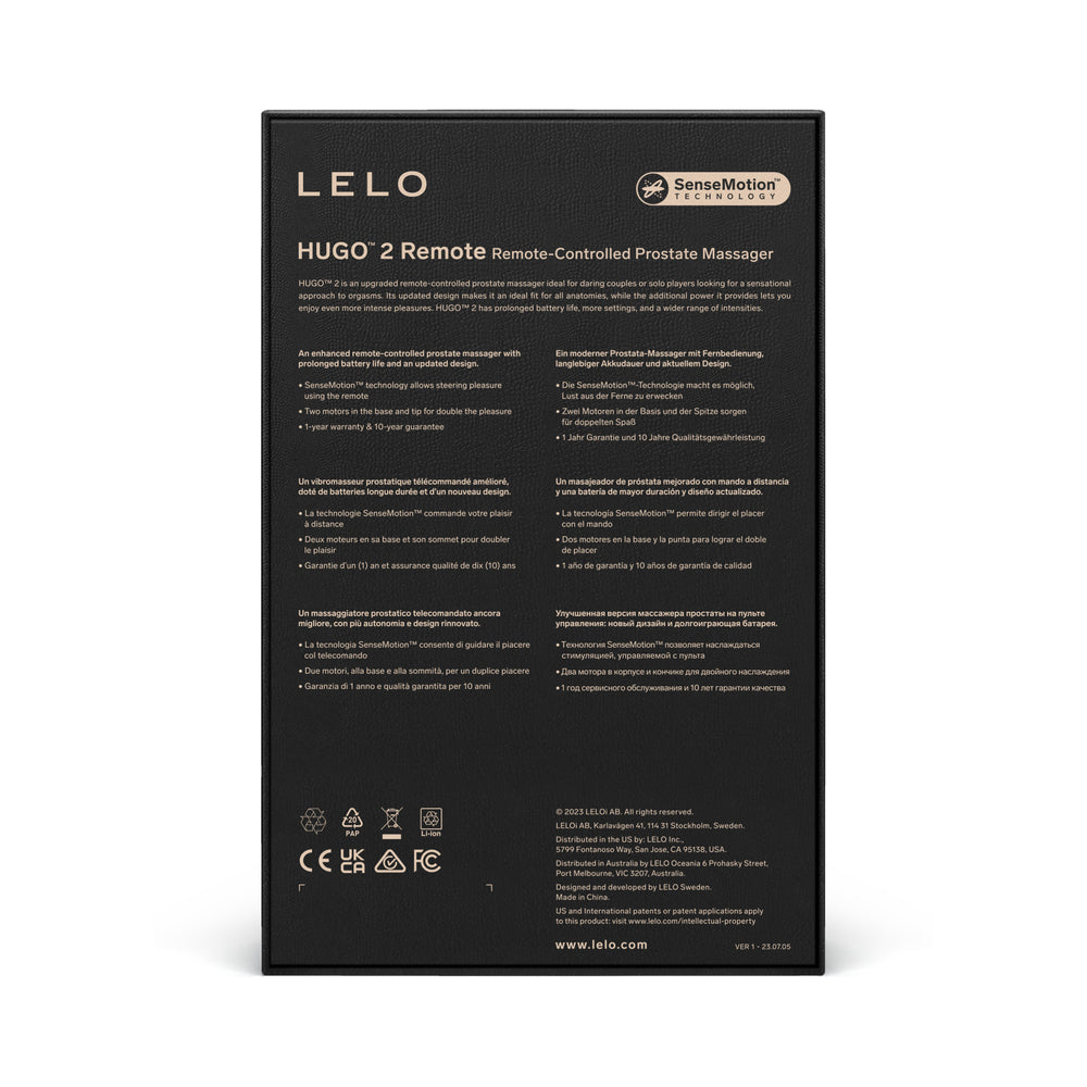 LELO - HUGO 2 PROSTATE MASSAGER WITH REMOTE GREEN