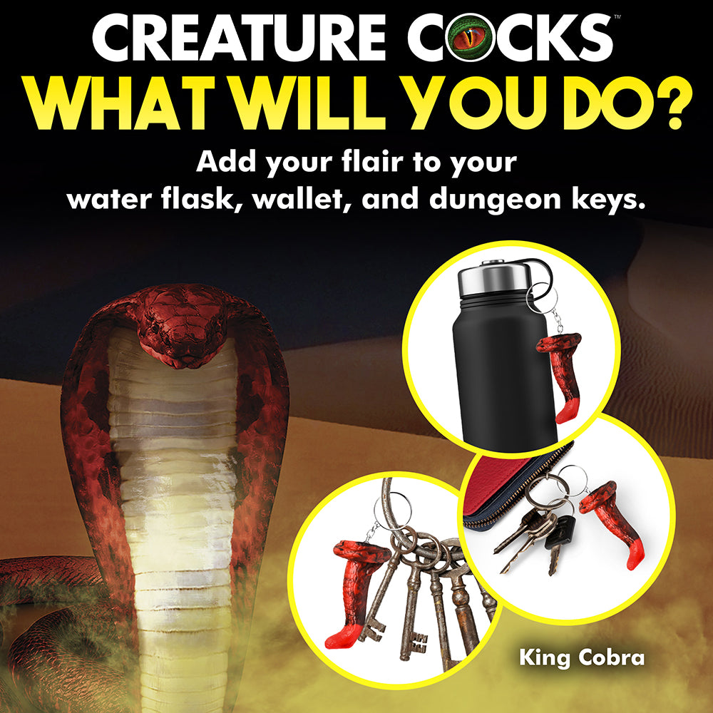 XR BRANDS - CREATURE COCKS KING COBRA SILICONE KEYCHAIN