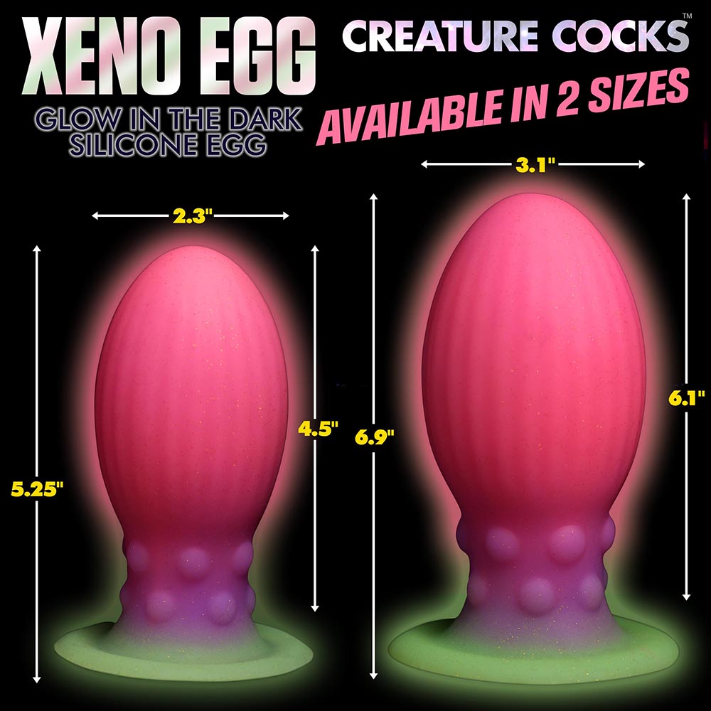 XR BRANDS - CREATURE COCKS XENO GLOW-IN-THE-DARK SILICONE EGG