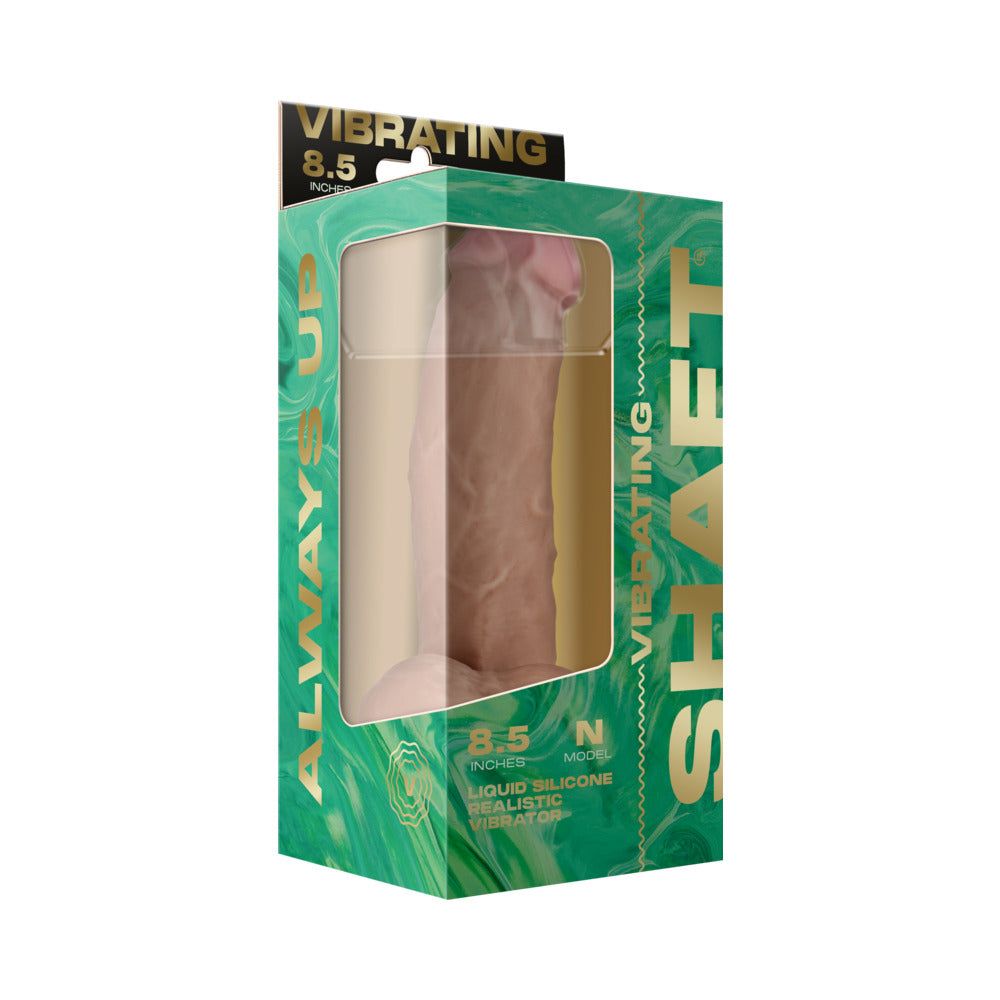 SHAFT - MODELO VIBRATÓRIO N: DILDO DE SILICONE DE DENSIDADE DUPLA DE 8,5 POL. COR: PINHO