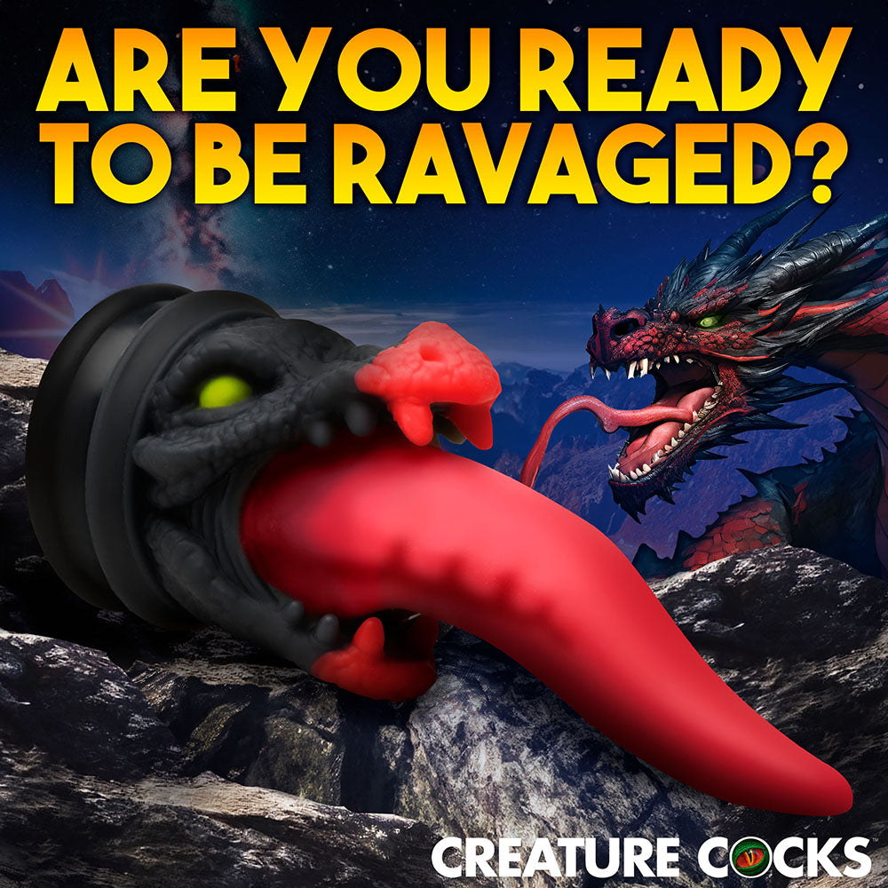 XR BRANDS - CREATURE COCKS DRAGON ROAR SILICONE DILDO