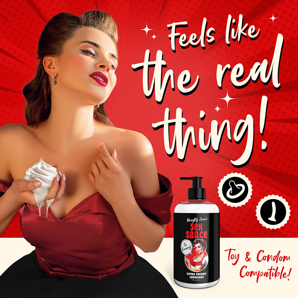 XR BRANDS - NAUGHTY JANE'S SEX SAUCE EXTRA CREAMY LUBRICANT 16 OZ.