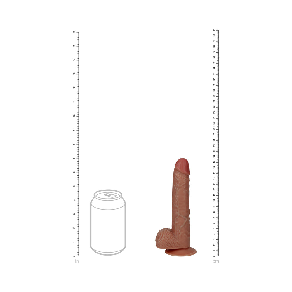 SHOTS - REALROCK 7 IN. VIBRATING COCK WITH BALLS REGULAR STRAIGHT