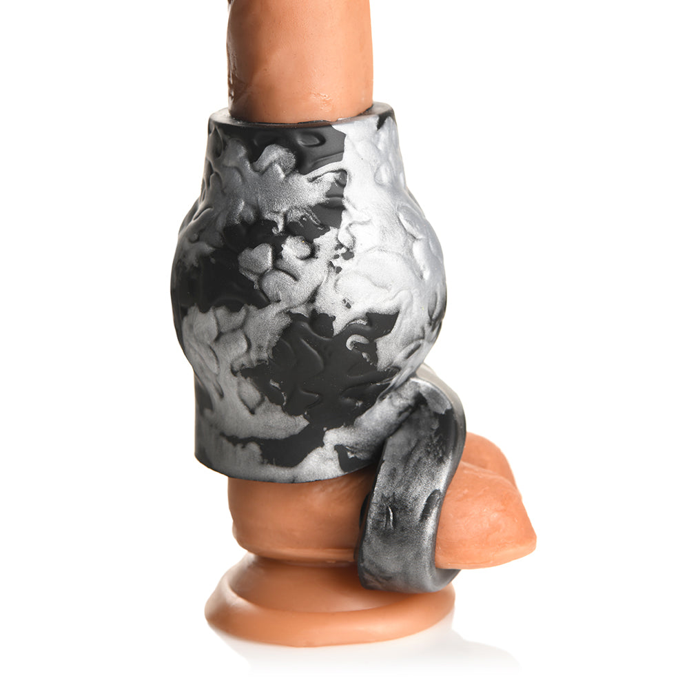 XR BRANDS - CREATURE COCKS NIGHT PROWLER SILICONE GIRTH ENHANCER WITH BALL STRAP