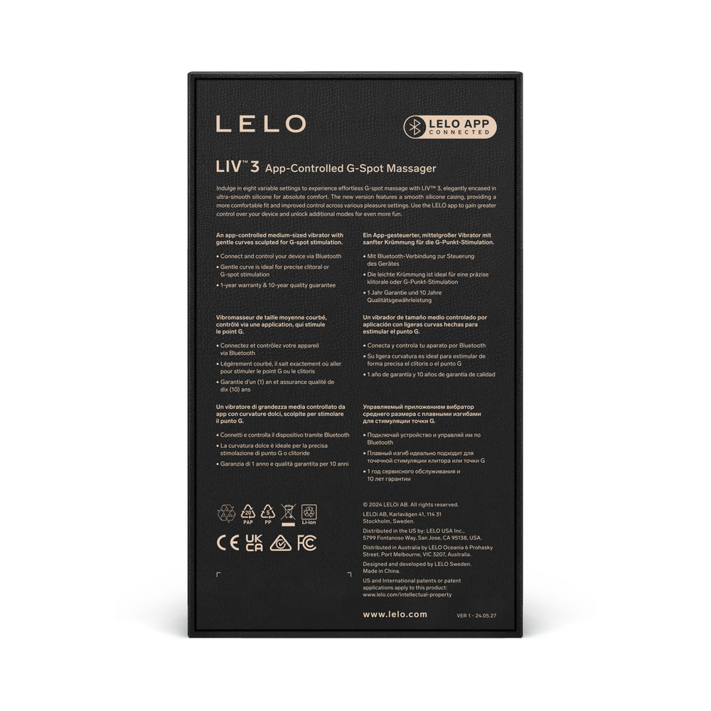 LELO - LIV 3 APP-CONTROLLED G-SPOT VIBRATOR PLUM