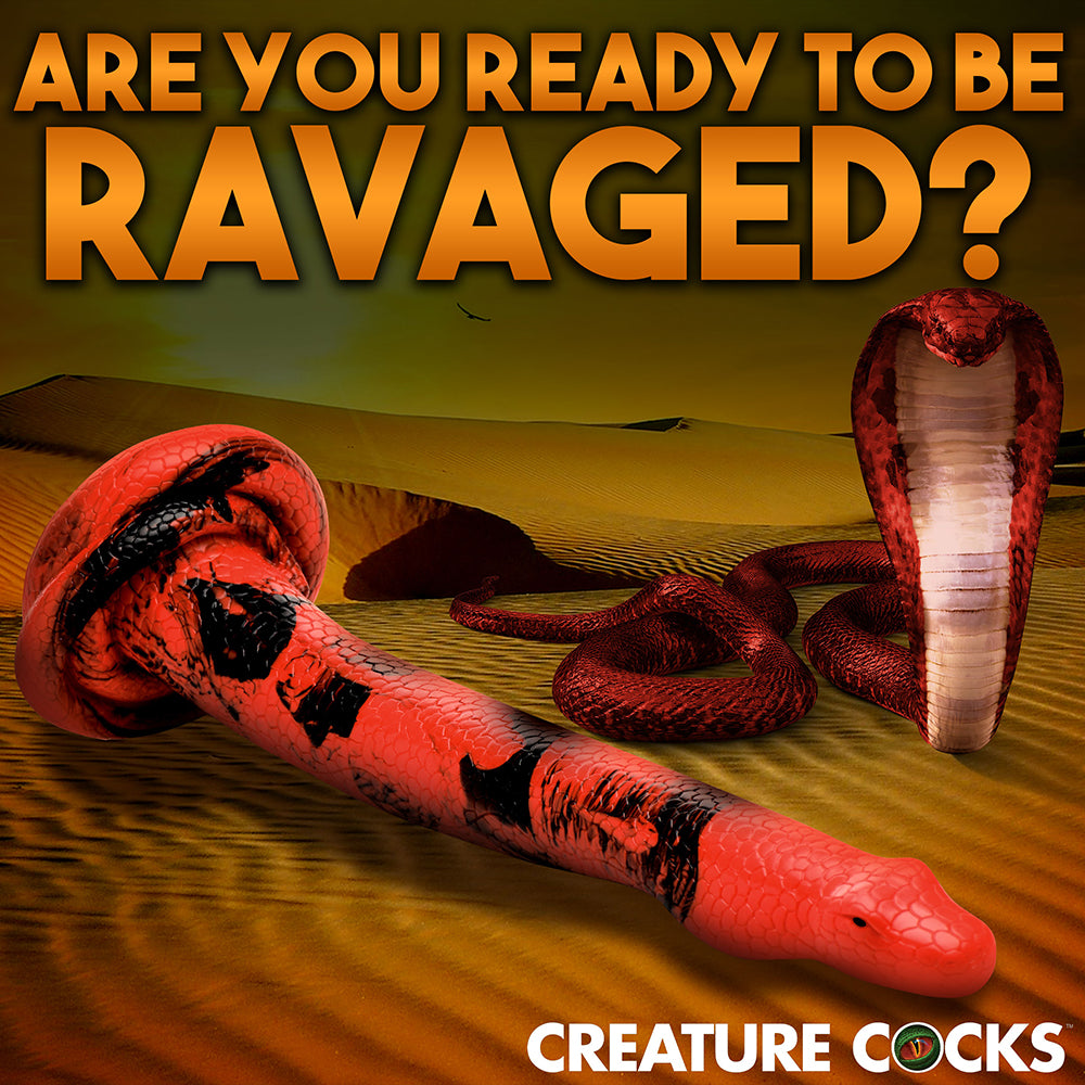 XR BRANDS - CREATURE COCKS KING COBRA LARGE 14 IN. LONG SILICONE DONG