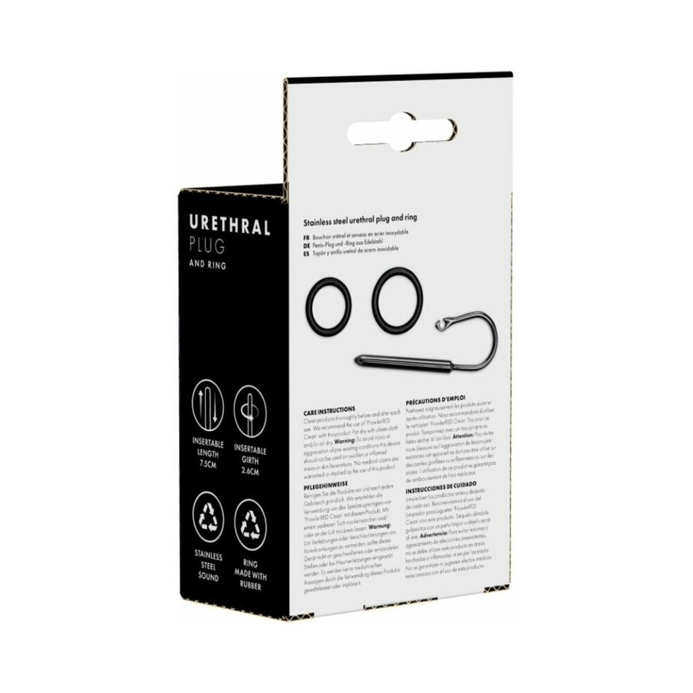PROWLER RED - PLUG URETRAL E ANEL EM AÇO INOXIDÁVEL