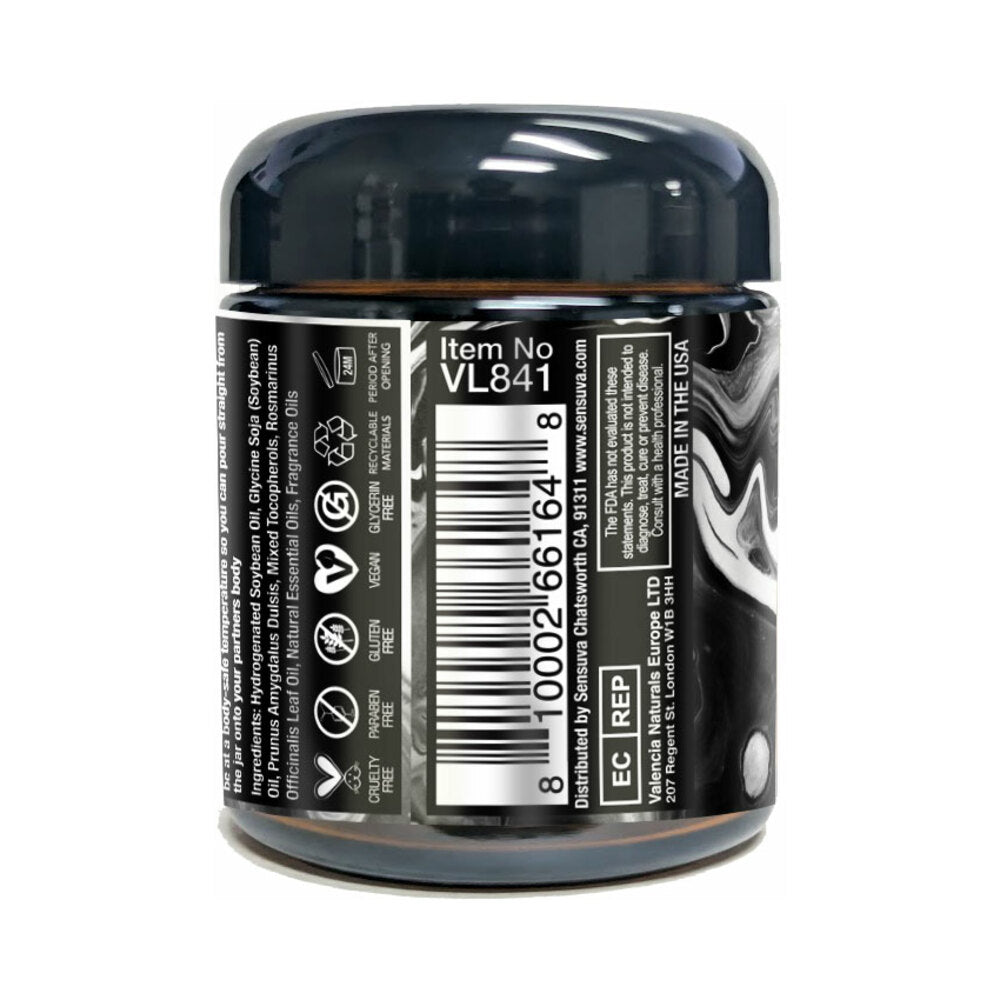 SENSUVA - HERO DARK TEMPTATION LUXURY MASSAGE CANDLE 4 OZ.