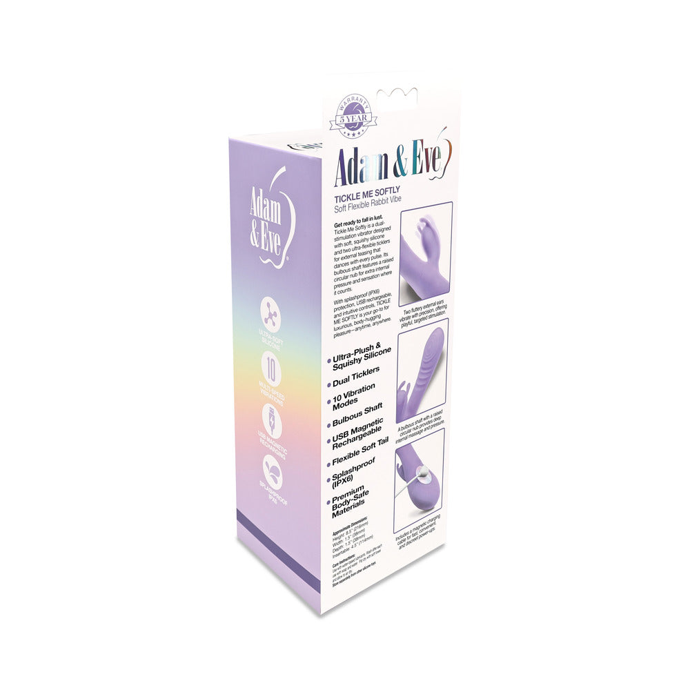 ADAM & EVE - TICKLE ME SOFTLY SOFT FLEXIBLE RABBIT VIBE