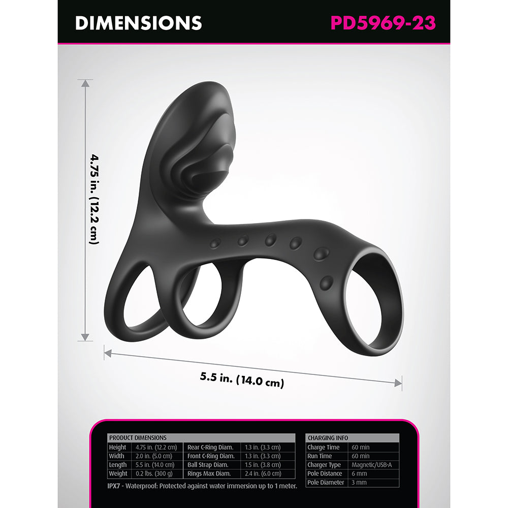 PIPEDREAM - FANTASY C-RINGZ ULTIMATE COUPLES CAGE PRO BLACK