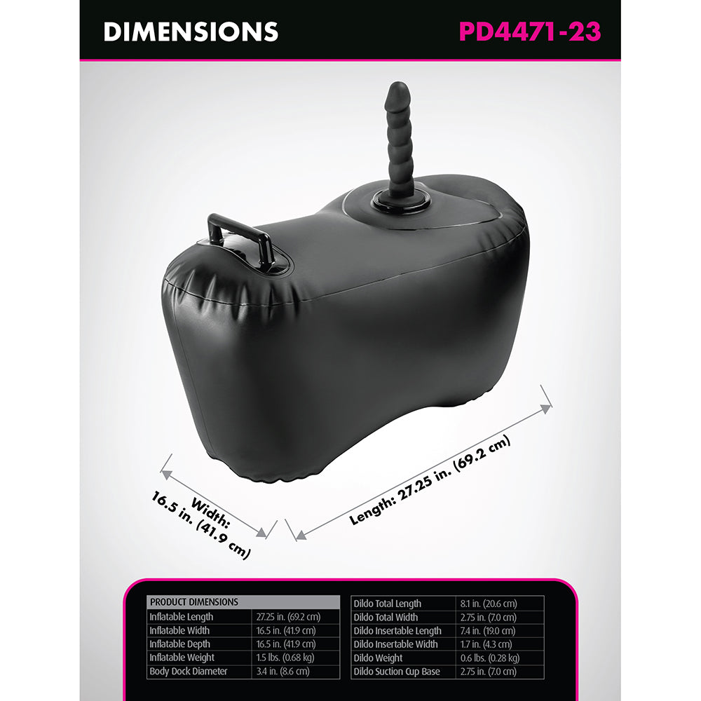 PIPEDREAM - FETISH FANTASY SERIES BODY DOCK INFLATABLE LOVE SEAT BLACK