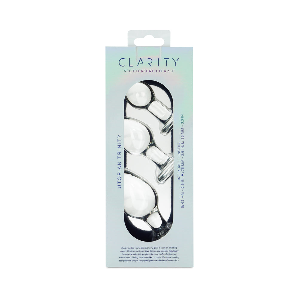 CREATIVE CONCEPTIONS - CLARITY UTOPIAN TRINITY GLASS PLUG SET