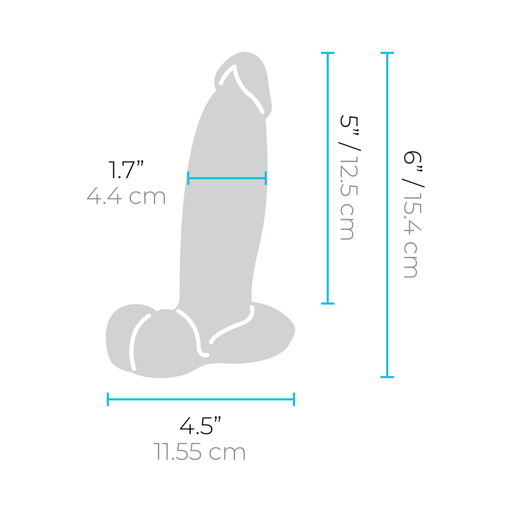 B-VIBE - SLIPSKIN REALISTIC SILICONE DILDO 6 IN. GIRTHY