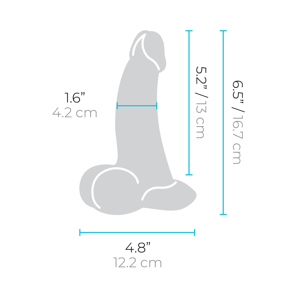 B-VIBE - SLIPSKIN REALISTIC SILICONE DILDO 6.5 IN. CURVED