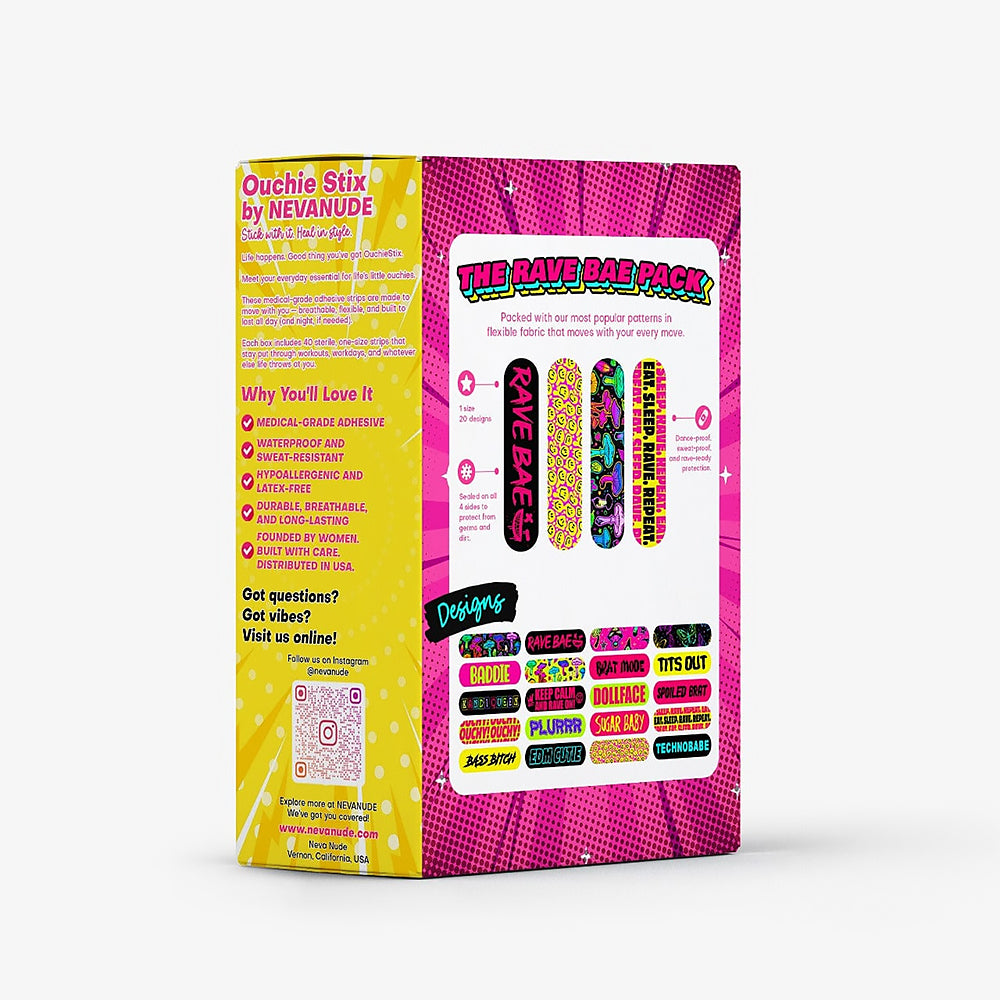 NEVA NUDE - OUCHIE STIX BY NEVA NUDE PLUR VIBES BANDAGES 40-PACK