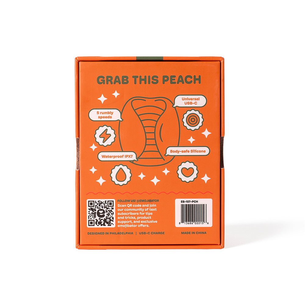 EMOJIBATOR - PEACH VIBRATING STROKER