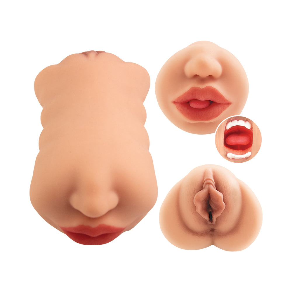 NASSTOYS - MASTURBADOR ALWAYS HORNY STROKER DE DUPLA FACE BEGE