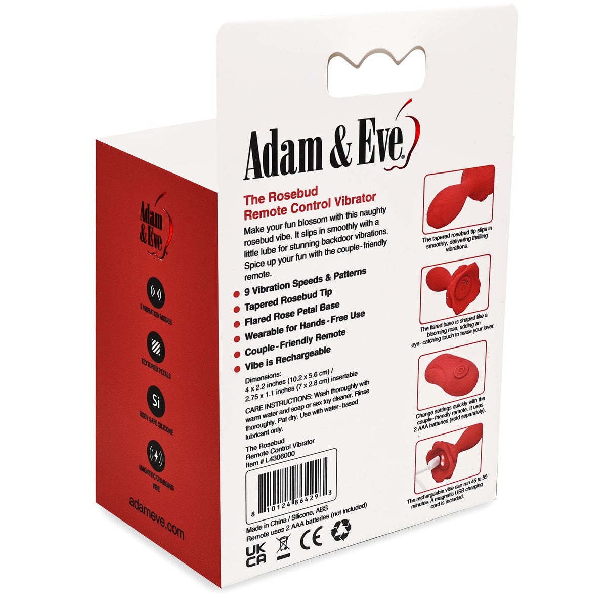 ADAM & EVE - O VIBRADOR ANAL COM CONTROLO REMOTO ROSEBUD