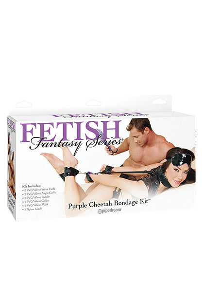 PIPEDREAM - PURPLE CHEETAH BONDAGE KIT