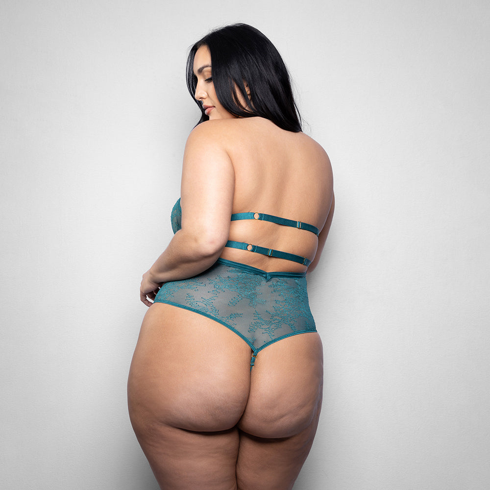FANTASY LINGERIE - BODY ELUSIVE KASMIRA COM ARO E DECOTE HALTER ALTO 3XL/4XL